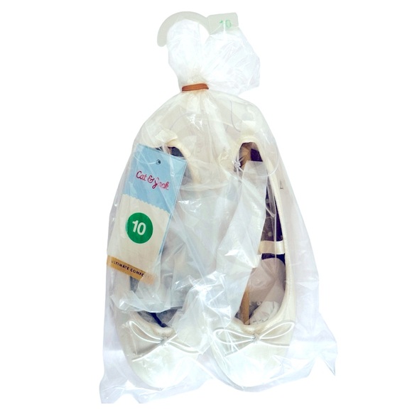 Cat & Jack “Nora” Slip-On Ballet Flats, Toddler Girls’ 10 White, NWT & BNIP - Picture 5 of 9